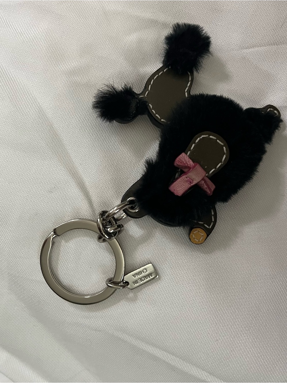 *RARE* COACH Fur Poodle Bag Charm Key Chain - Picture 4 of 5
